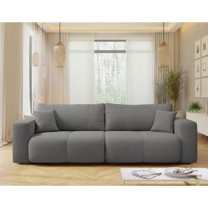 Canapé droit 4 places en gris