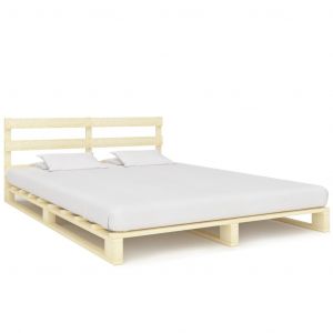 VidaXL Cadre de lit de palette Bois de pin massif 160 x 200 cm