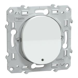 Image de Schneider Electric Ovalis - interrupteur va et vient - 10ax - lumineux ou t&eacute;moin - blanc