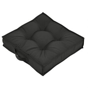 LOVELY CASA Coussin de sol carré avec poignée Gris Foncé 45x45 cm - Gris Foncé