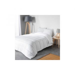 Visiodirect Couette d’Hiver 240x260 cm Chaude Douce et Antibactérien 400GSM pour Lit 2 Personne-coloris blanc -