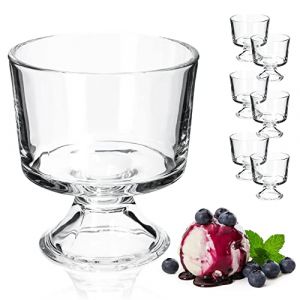 KADAX Coupes à Glace de 280 ml, Coupes à Dessert en Verre Transparent, pour Servir des Glaces, Sorbets et Puddings (Lot de 6)