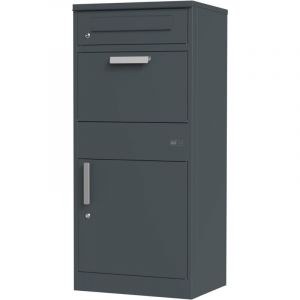 Axi Levi Boîte à Colis en métal anthracite - 50,6 x 38,3 x 112 cm Boîte aux Lettres pour Colis avec clé Boite aux Lettre Colis