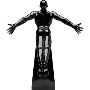 Kare Design Kare Figurine décorative Design Jumper - Noir - Accessoire Peint à la Main - Chaque pièce Unique - Décoration pour étagères ou buffets - Skultpur - 37 x 21 x 30 cm (H x l x P)