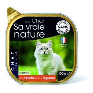 Image de Sa vraie nature Boîte Chat stérilisé Terrine Volaille et Légumes - 100 g