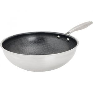Cosy & Trendy Wok - HEXAPRO - Acier inoxydable - &Oslash;24 cm - Anti-adh&eacute;sive - Tous feux dont induction