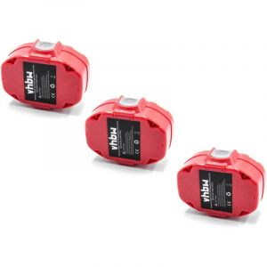 Vhbw 3x NiMH batterie 3000mAh (18V) pour outil électrique outil Powertools Tools Makita 5621RDWA, 6343D, 6343DBE, 6343DW