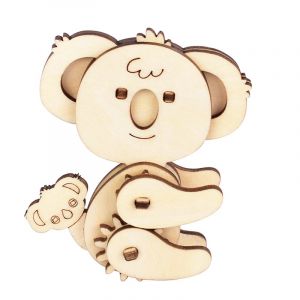 Dam Mini puzzle m&eacute;canique 3d en bois. Design koala. 18 pi&egrave;ces.