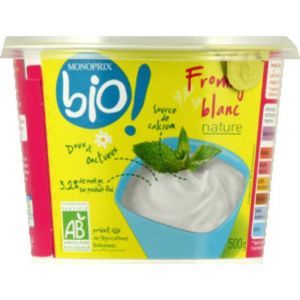 Monoprix Bio Fromage blanc nature, certifi&eacute; AB - Le pot de 500g