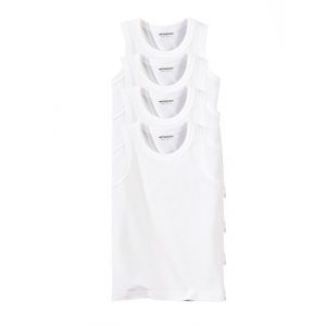 Vertbaudet Lot de 4 débardeurs garçon Blanc 4 A