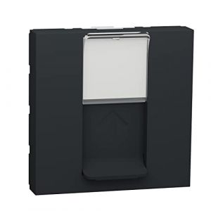 Schneider Electric NU946154 Unica - prise pour 1 RJ45 Keystone/Systimax - 2 mod - Anthracite - méca seul