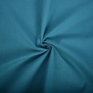 TISSU 100% COTON UNI vendu au mètre - Bleu (paon)