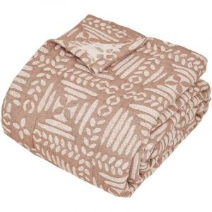 Atmosphera Dessus de lit Nuvia terracotta 260x240cm cr&eacute;ateur d'int&eacute;rieur