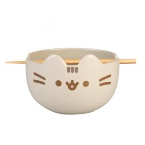 Grupo erik Bol Ramen Kawaii Pusheen | 0,9L avec Baguettes | Objet Kawaii japonais