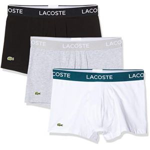 Lacoste Vêtements intérieurs Pack Of 3 Trunks - Black / White / Argent Chine - M