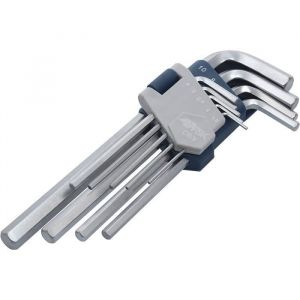 Ferrestock - Jeu de Cl&eacute;s Allen 1,5 - 2 - 2,5 - 3 - 4 - 5 - 6 - 8 - 10 mm 9 pcs