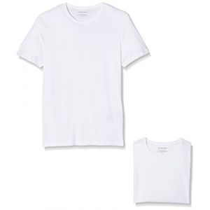 Jack & Jones Jacbasic Crew Neck Tee SS 2 Pack, T- T-Shirt Homme, Blanc White, Medium (Lot de 2