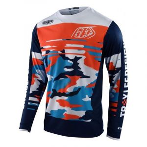 Troy Lee Designs Maillot cross GP Formula camo navy/orange- S