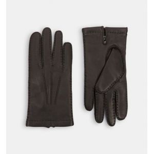 Galeries Lafayette Gants tactiles homme Sure Touch surpiqûres cuir cachemire Noir