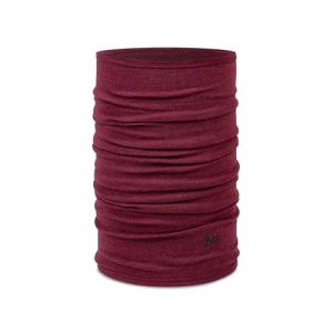 Buff Merino Wool Multifunctional Tour de cou Midweight Homme Femme Adulte, Echarpe Multifonctionnelle, 100% Laine Mérinos, Randonnée, Outdoor, Durable, Légère, Rouge, Taille Unique