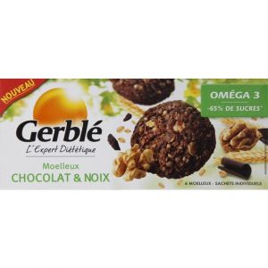 Gerblé Moelleux chocolat & noix - Le paquet de 6 moelleux en sachet individuels