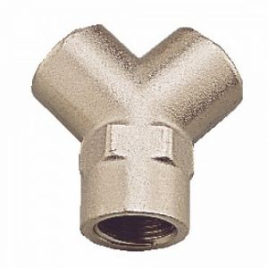 Prevost Raccord pneumatique en Y - double filetage femelle 1/4"G et 1/4"G - 15 bar - Y14