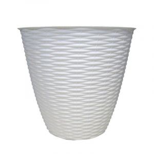 Bama Cache-pot - PAGLIA - D 24 x H 22,3 cm - Blanc
