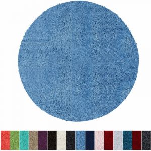 Sky Tapis de bain Soft Polyester Bleu clair 95 cm de diamètre