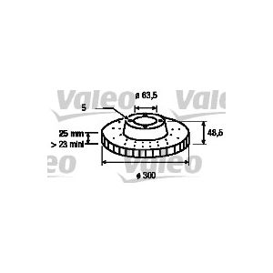 Valeo 1 Disque de frein 186863