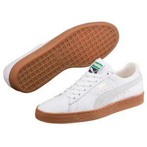 Image de Puma Basket Classic Gum Deluxe, Sneakers Basses Mixte Adulte, Blanc White, 39 EU