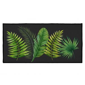 Cdaffaires Tapis Deco Rectangle 57 X 115 Cm Imprime Tropical Green Neuf