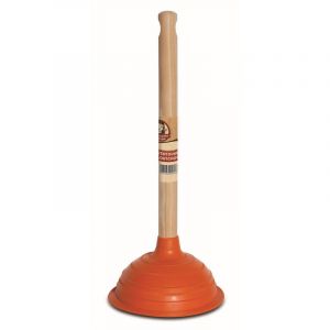 La menagere La Ventouse Caoutchouc &oslash;150mm Manche Bois Brut 30cm