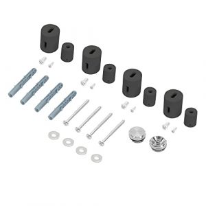 Luxebath - Support pour Radiateur Design de Salle de Bain, Anthracite, Mat&eacute;riel de Montage: Supports Muraux, Vis et Chevilles, Vis de Support,