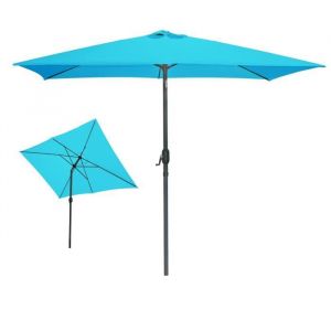 Parasol inclinable rectangulaire turquoise 200x300 cm