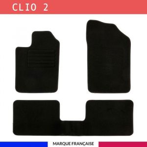 Tapis de voiture - Sur Mesure pour clio 2 (2001 - 2012) - 3 pièces - Tapis de sol antidérapant pour automobile
