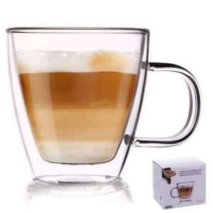 Orion Verre &agrave; th&eacute; - Double paroi - Verre thermique - Pour caf&eacute;, latte, cappuccino et th&eacute; - 180 ml