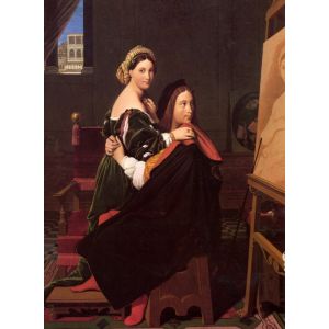 Image de Grafika Jean-Auguste-Dominique Ingres : Raphaël et la Fornarina, 1814