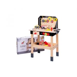 Dorjee - Mon atelier m&eacute;cano en bois 71 pi&egrave;ces pour bricoler &agrave; partir de 3 ans