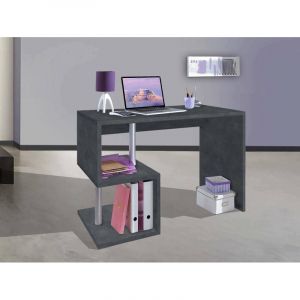 Dmora - Bureau Dgyombe, Bureau linéaire support PC, Table de bureau polyvalente, Bureau gain de place multiposition, 100% Made in Italy, cm