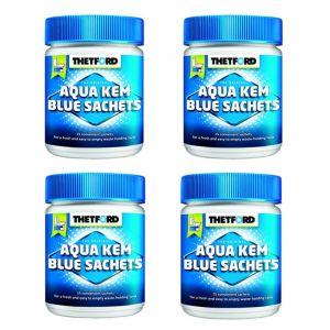 Thetford Pack 4x Aqua-Kem Bleu x15 Sachets Traitement Des Matières - Blanc