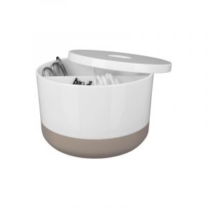 Spirella Boite de Rangement Multi-Box PS MOJI Blanc & Taupe