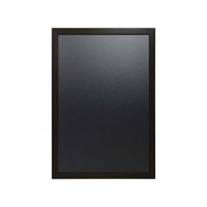 Interface Plv - Ardoise murale cadre carré en bois couleur noir dimensions 63 x 43 cm - Fabrication française