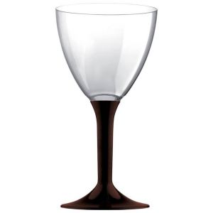 Ruedelafete 20 Grands verres à Eau, pied chocolat