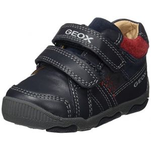 Geox B New Balu' B, Sneakers Basses bébé garçon, Bleu (Navy/Red), 20 EU