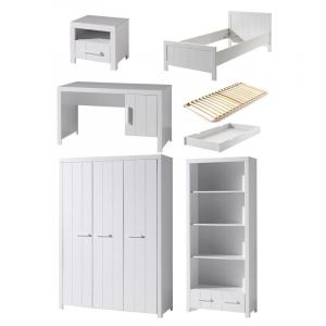 Chambre Complète Enfant 7P "Erik II" Blanc Prix