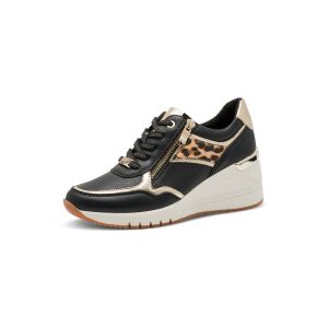 Marco Tozzi Baskets pour Femme 2-23743-42 - Noir/Leo - 39 EU, Noir/léopard, 39 EU