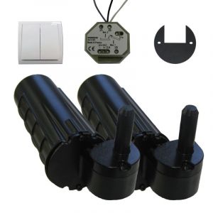 Wimove Double motorisation volet 1 battant gauche URANUS filaire - gond &Oslash; 12 -