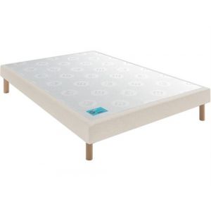 Merinos Sommier 140 x 190 Petit Dormeur tissé sable blanc 1419