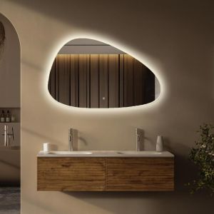 LOMAZOO Miroir salle de bain Sevilla avec LED 120 x 75 cm asymétrique
