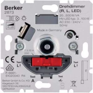 Berker DIMMER F GLÜH- U HOCHVOLT HALOGENLAMPEN 2873